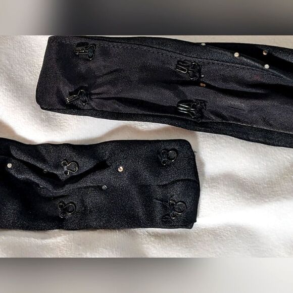 Dave & Johnny by Laura Ryner Prom Dress Black Halter Top Maxi Stone Beading - Picture 7 of 10